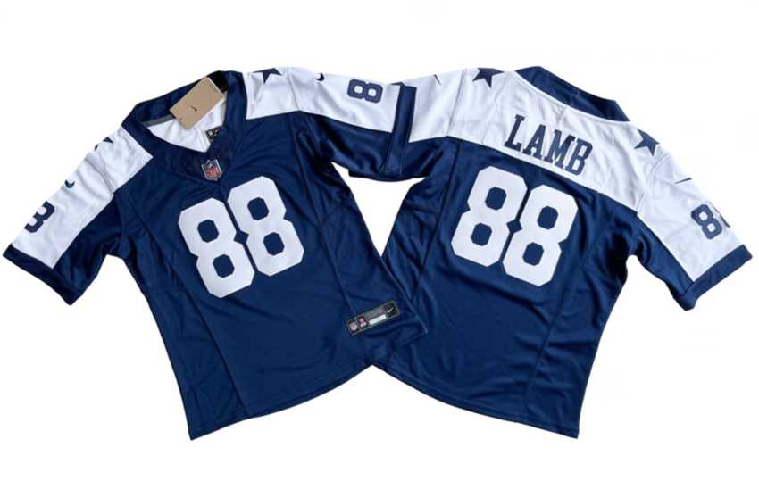 Womens Dallas Cowboys #88 CeeDee Lamb NavyWhite 2023 F.U.S.E. Limited Football Stitched Jersey(Run Small)